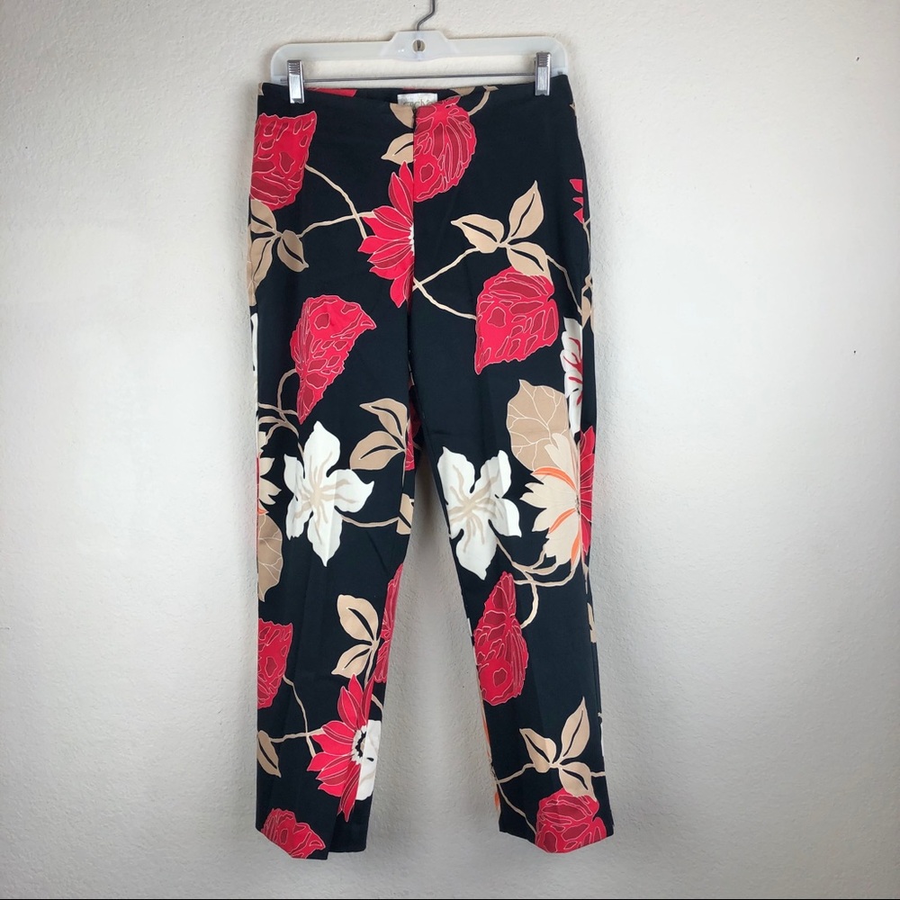 Cache | Floral Pattern Ankle Pants - image 1